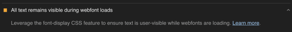 All text remains visible during webfont loads