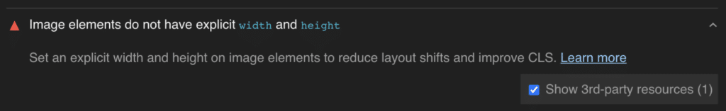 Image elements do not have explicit width and height