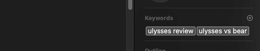 Ulysses keywords