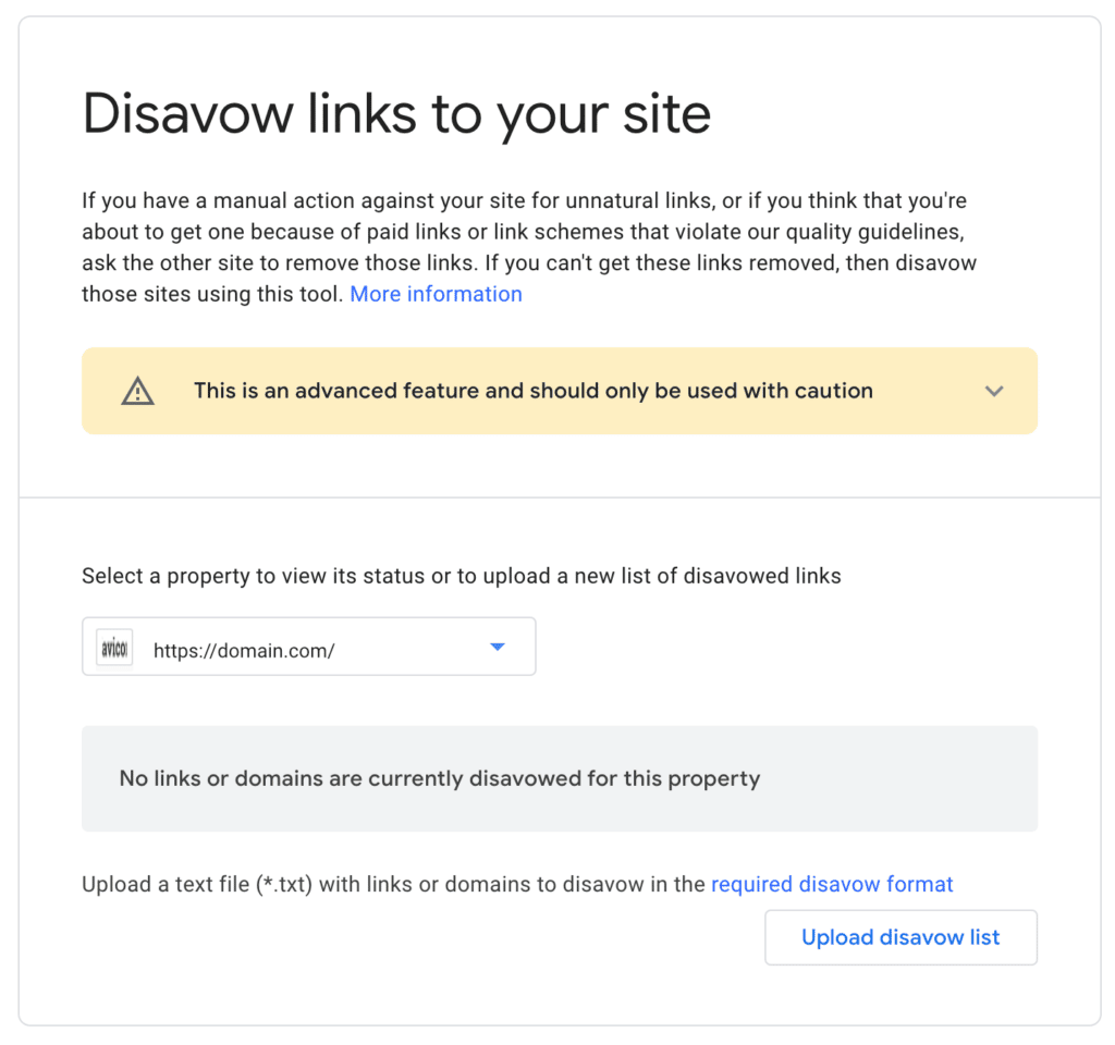 Google Disavow Tool