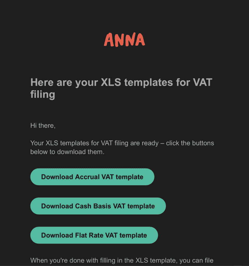 MTD VAT Excel Spreadsheet templates